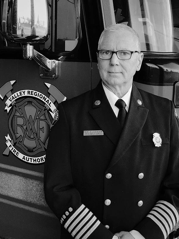 Chief Swearingen with Fire Engine