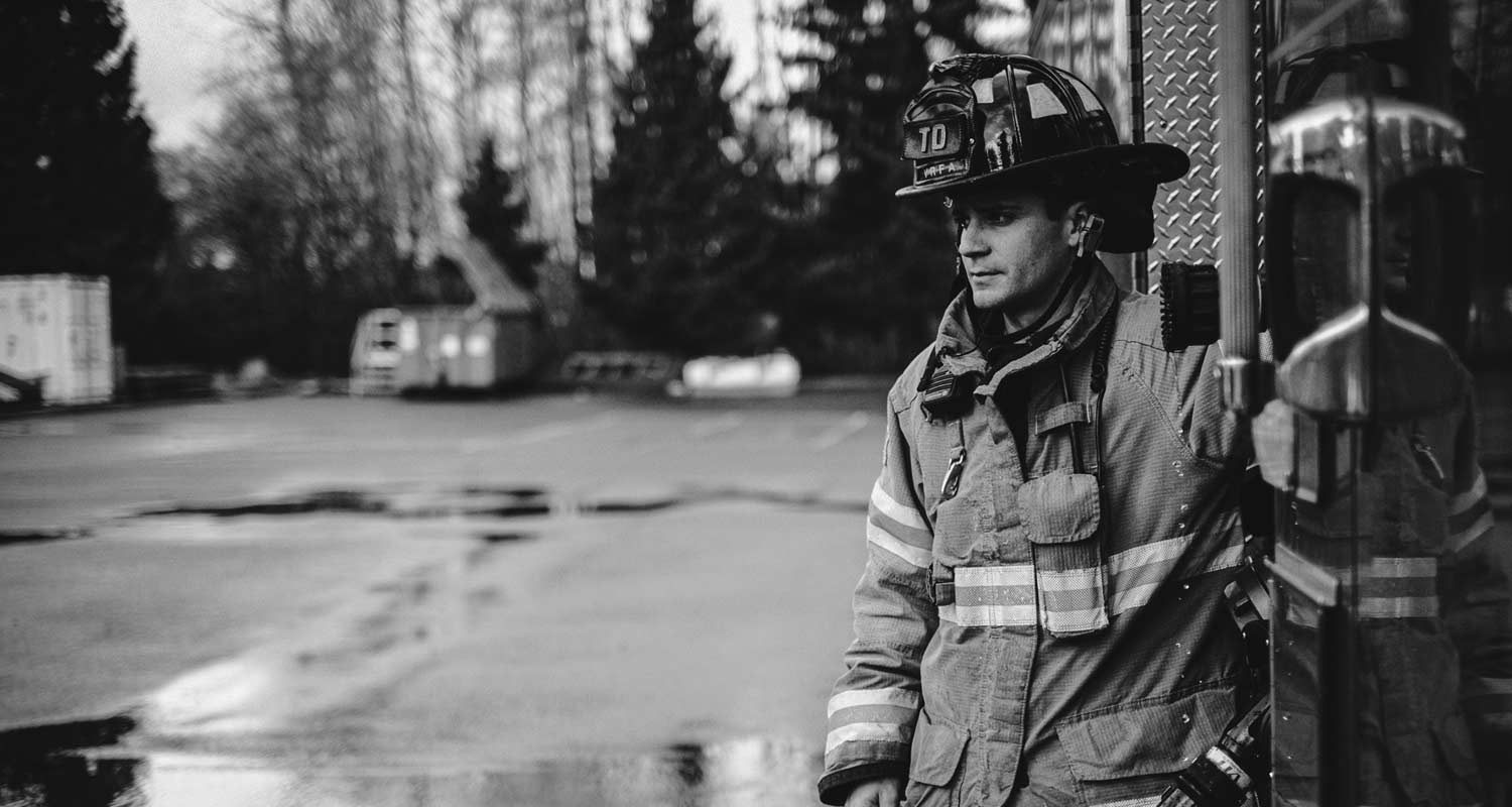 Water draining from fire truck