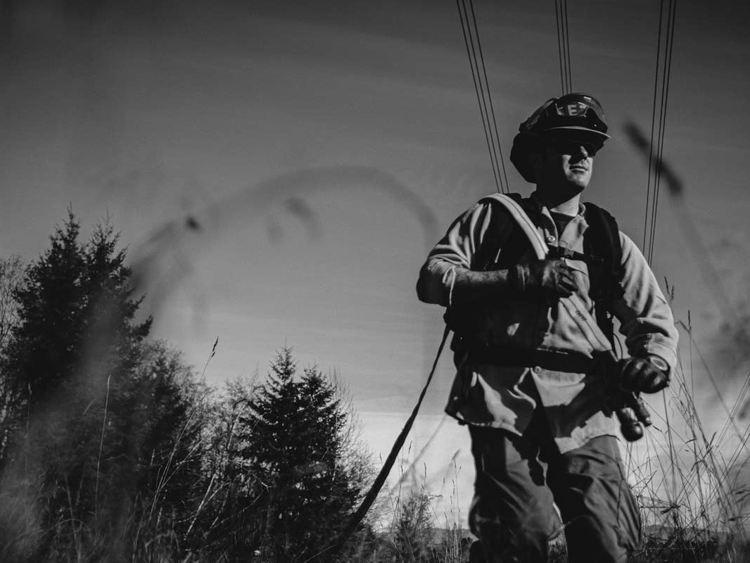 Taking a hose through the wildland