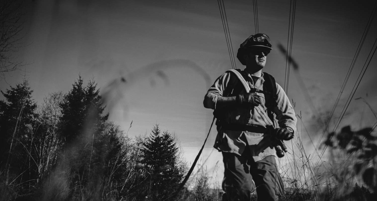 Taking a hose through the wildland