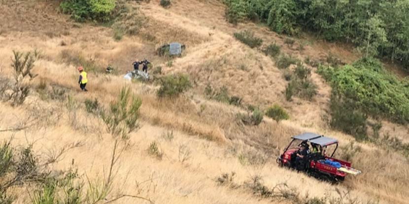 Female Injured After Driving Down Embankment