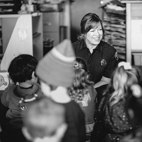 Classroom visit with children