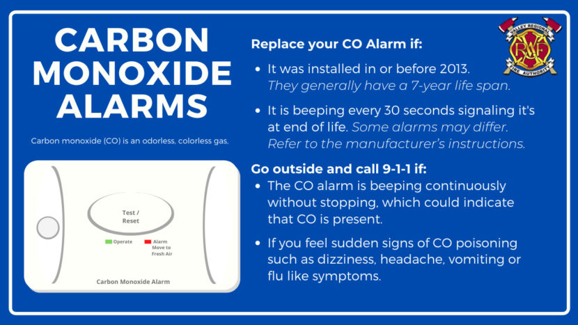 Carbon monoxide alarm service.