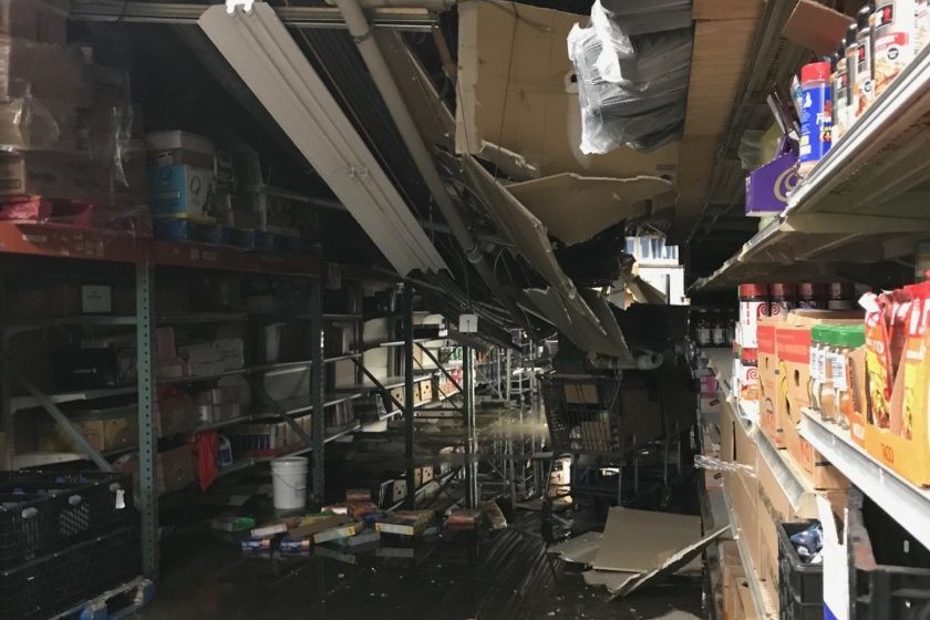 An image of a store that has been damaged by water, requiring the assistance of Valley Regional Fire Authority's services.