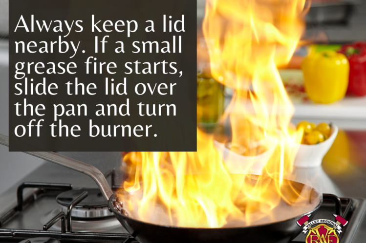 Always keep a lid nearby for small fire safety.
