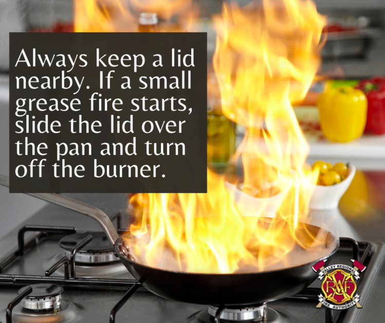 Always keep a lid nearby for small fire safety.