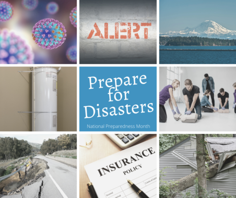 A collage of pictures featuring the Valley Regional Fire Authority preparing for disasters.