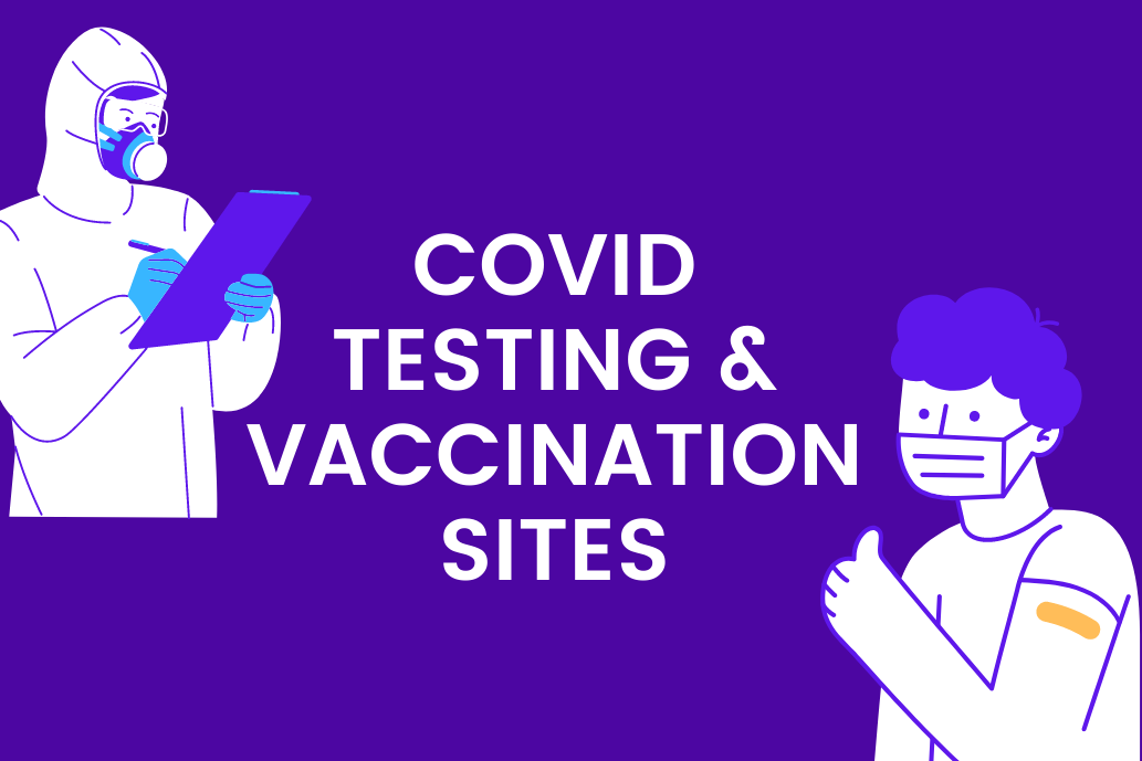 Covid testing and vaccination sites offered by the Fire Department.