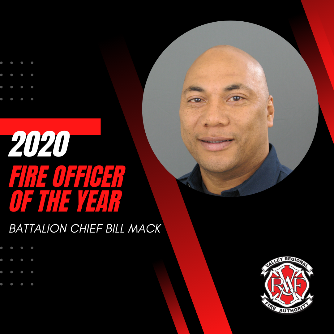 2020 fire officer of the year - Valley Regional Fire Authority battalion chief Bill Mack.