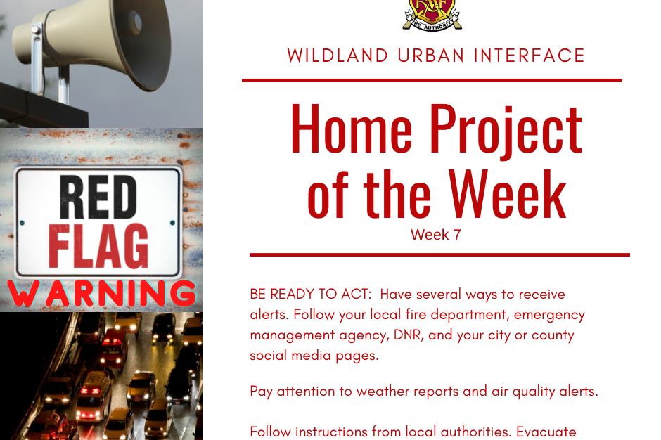 Fire Department's home project of the week to provide essential services.
