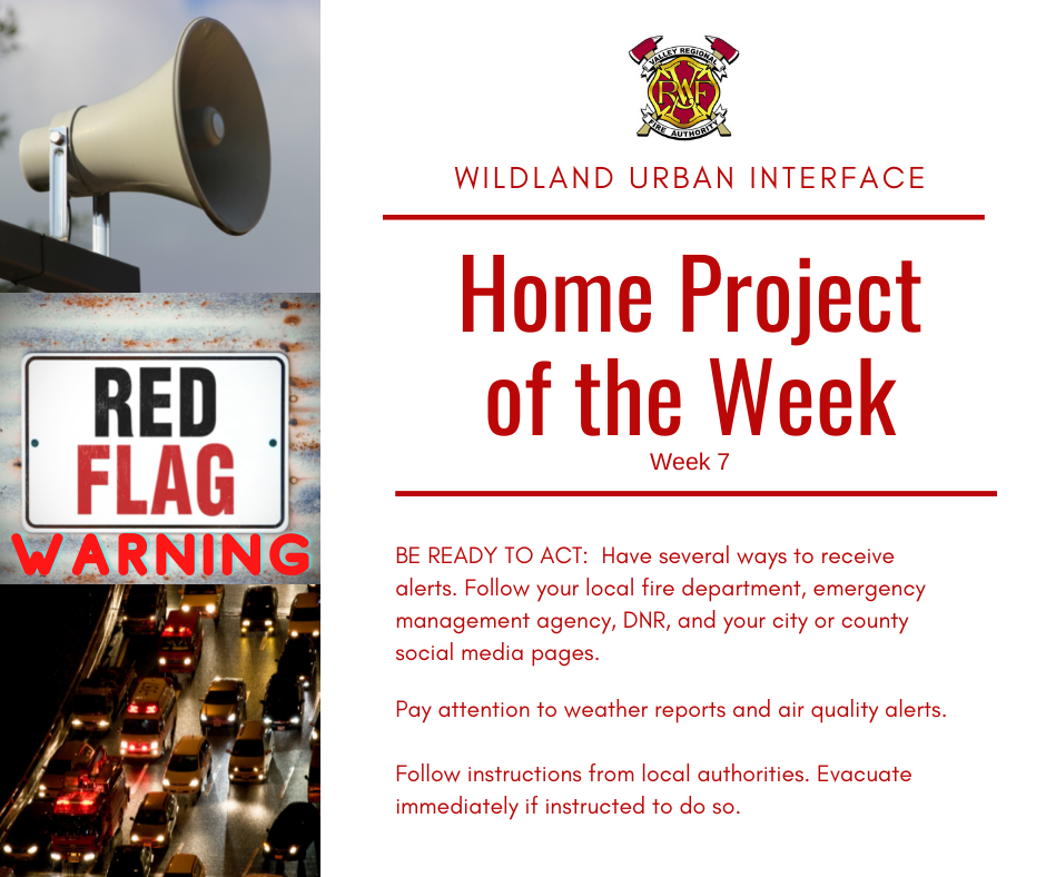 Fire Department's home project of the week to provide essential services.