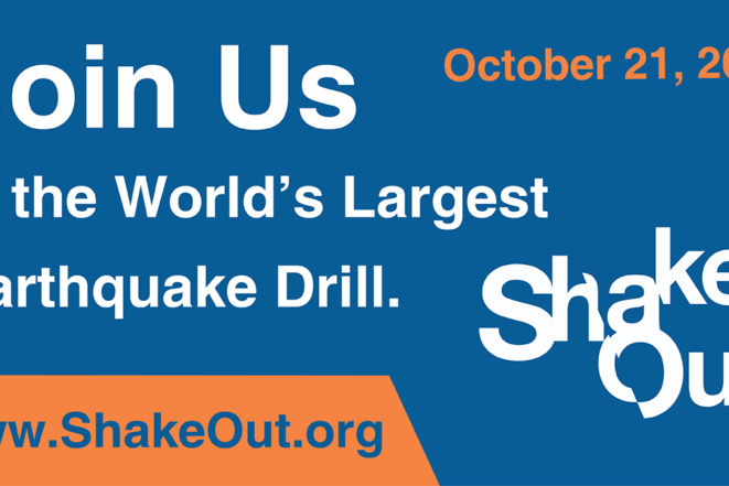 Shakeout - the world's largest earthquake drill, organized by Valley Regional Fire Authority.