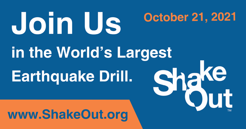 Shakeout - the world's largest earthquake drill, organized by Valley Regional Fire Authority.
