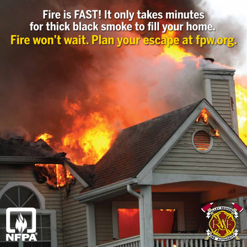 Valley Regional Fire Authority provides rescue services in emergency situations, acting swiftly since fire is fast. It takes only minutes for thick black smoke to fill your home.