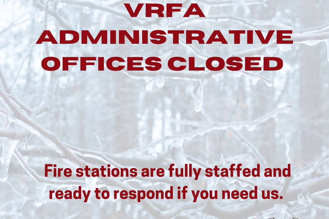 Valley Regional Fire Authority administrative offices closed.