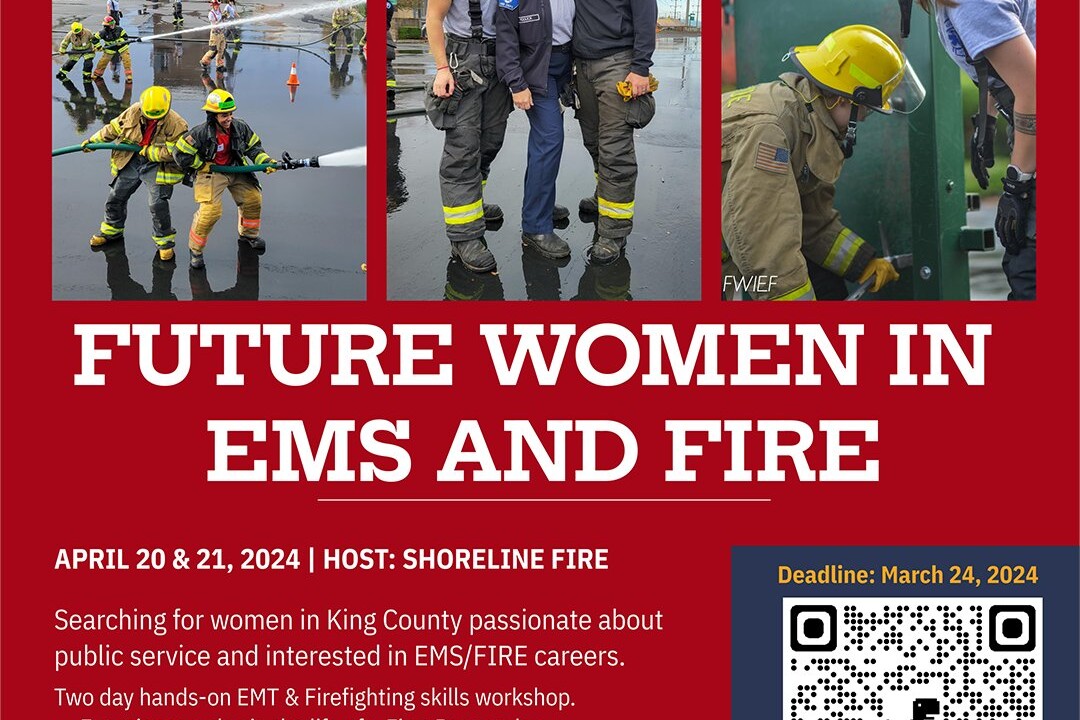 Future Women in EMS and Fire Workshop Poster.